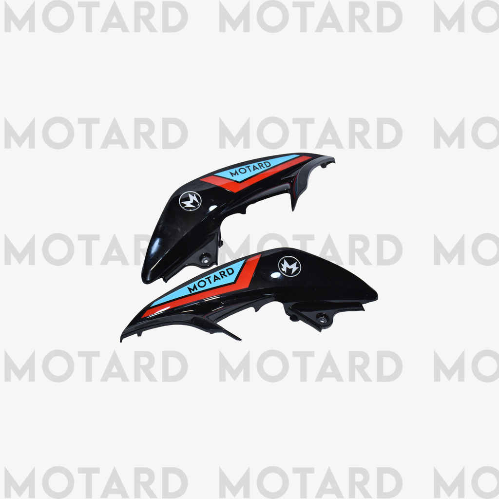 PAIRE DE CARTERS LATERAUX AV – CR50 (Noir-Bleu-Rouge)